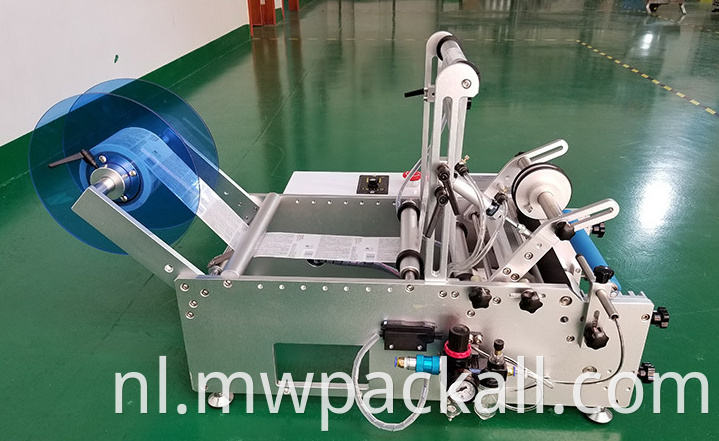 Wijn dubbele zijde sticker rond water semi automatische digitale fles etikettering printmachine